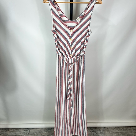 Caution to the Wind Striped Jumpsuit Size Small - Picture 2 of 7